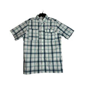 Habit Plaid Button Down Vented Fishing Hiking Shirt Mens Medium 40+ Solar Factor